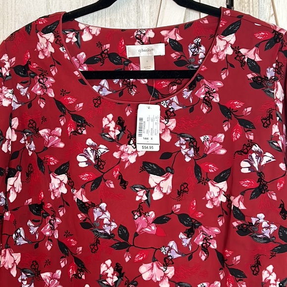 CJ Banks Floral Blouse - Picture 2 of 5